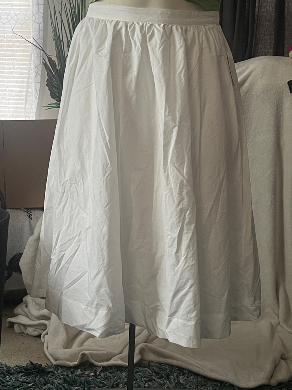a new day White A-Line Midi Skirt